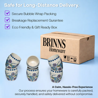 Ceramic Tea Kullads Set of 6 | 180 ml