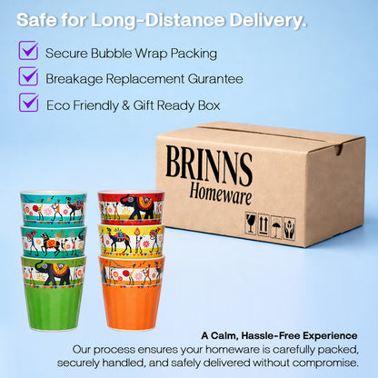 Ceramic Tea Glass Set of 6 | 180 ml