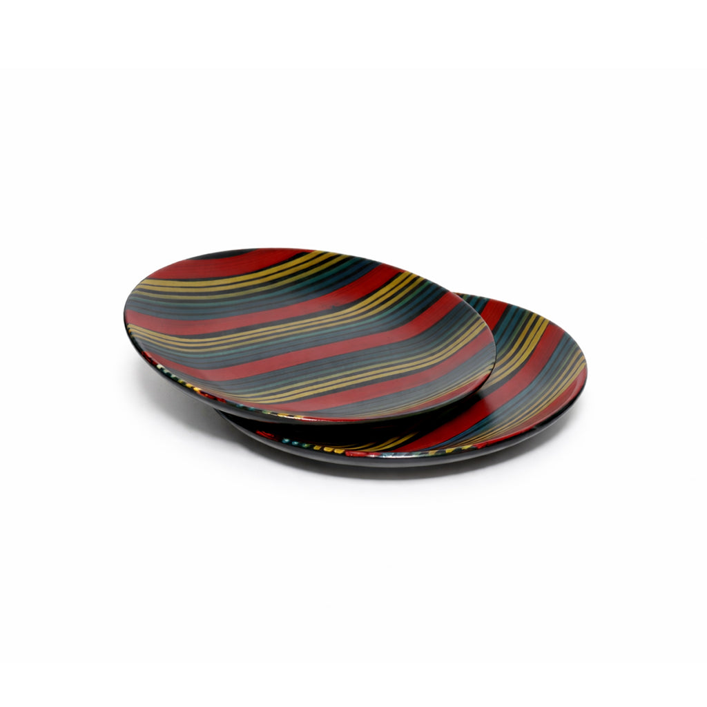 Quarter Serving Plate Set of 2 | Multicolour