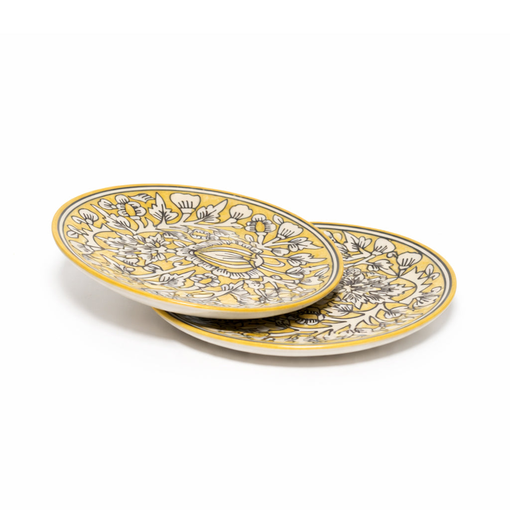 Quarter Serving Plate Set of 2 | Multicolour