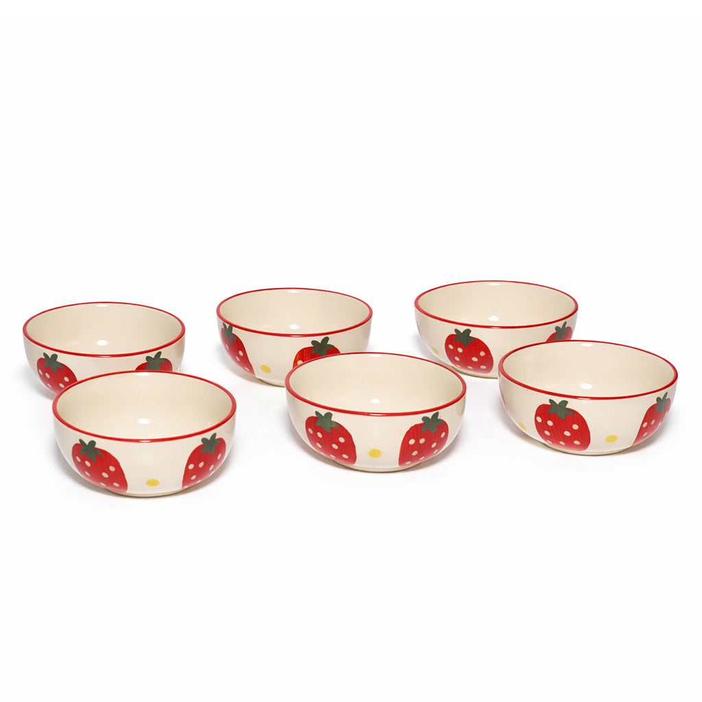Dinner Bowls Set of 6 | Multicolor Print | 220 ml