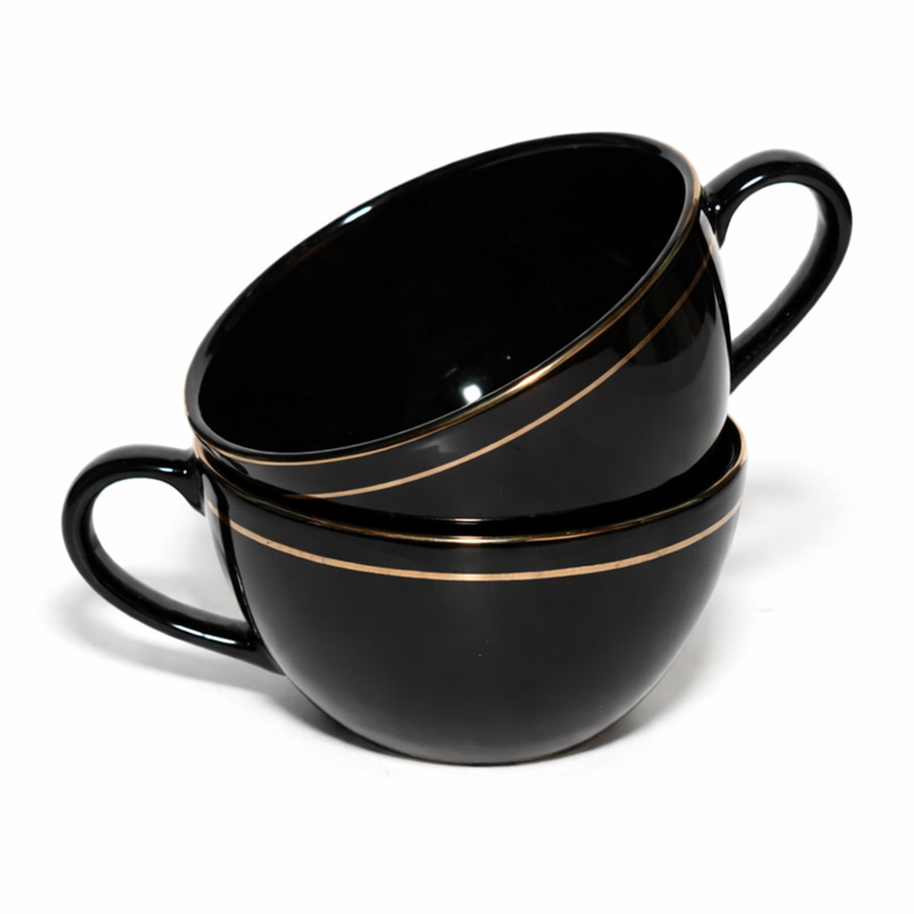 Soup Bowls with Handle Set of 2 | 275 ml