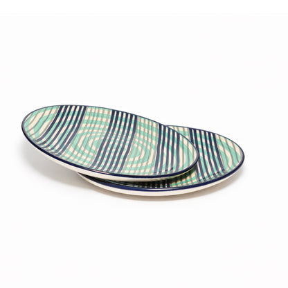 Quarter Serving Plate Set of 2 | Multicolour