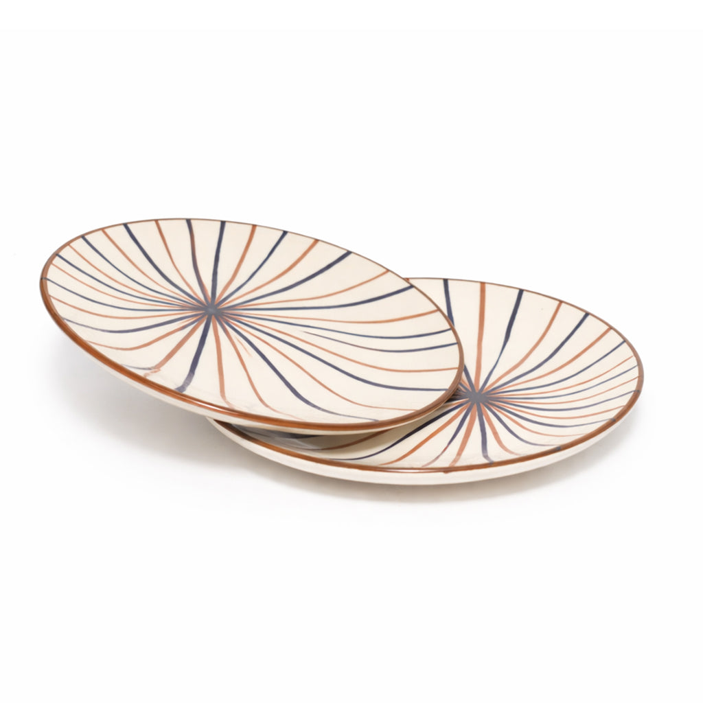 Quarter Serving Plate Set of 2 | Multicolour