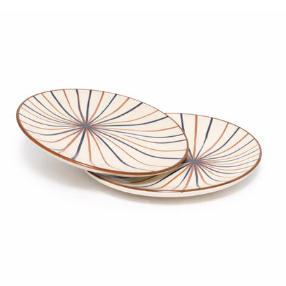 Quarter Serving Plate Set of 2 | Multicolour