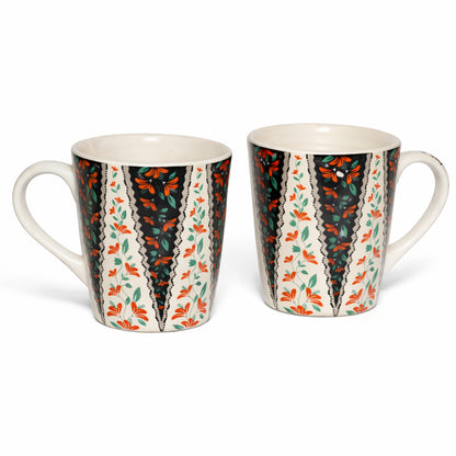Coffee, Milk Mugs Set of 2 | Multicolor | 300 ml.