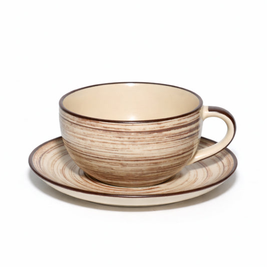 Coffee Mug Saucer Set | Baze - Brown | 200 ml