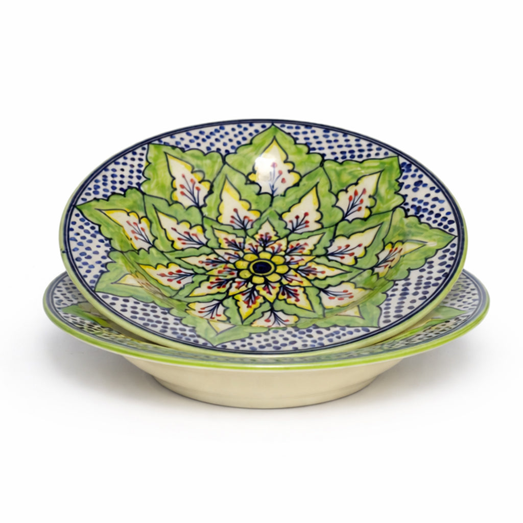 Pasta Plate Set of 2| Multicolour | 450 ml each