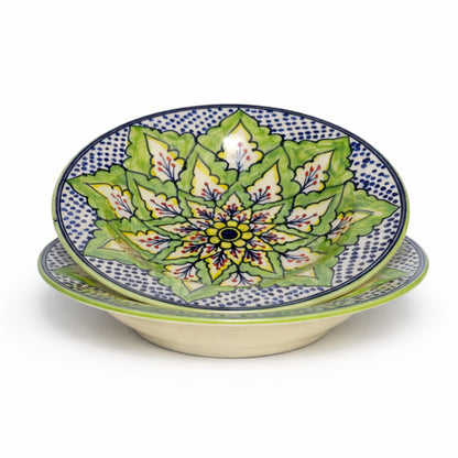 Pasta Plate Set of 2| Multicolour | 450 ml each