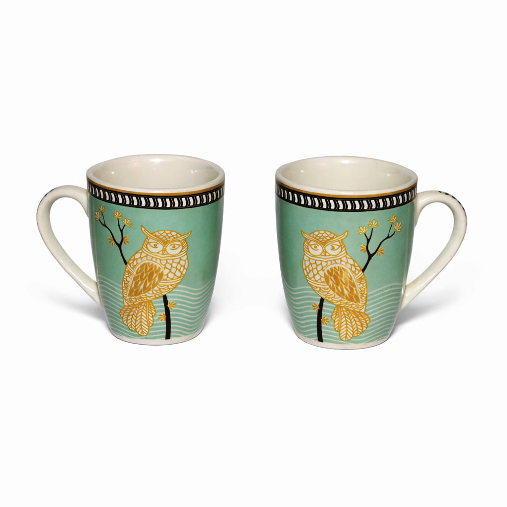 Milk Coffee Mugs Set of 2 | Multicolor | 300 ml
