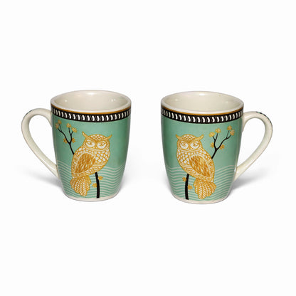 Milk Coffee Mugs Set of 2 | Multicolor | 300 ml