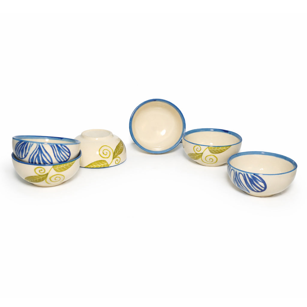 Dinner Bowls Set of 6 | Multicolor Print | 220 ml