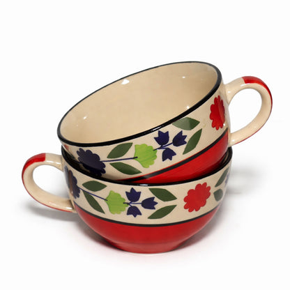 Soup Bowls Set of 2| Multicolour | 400 ml