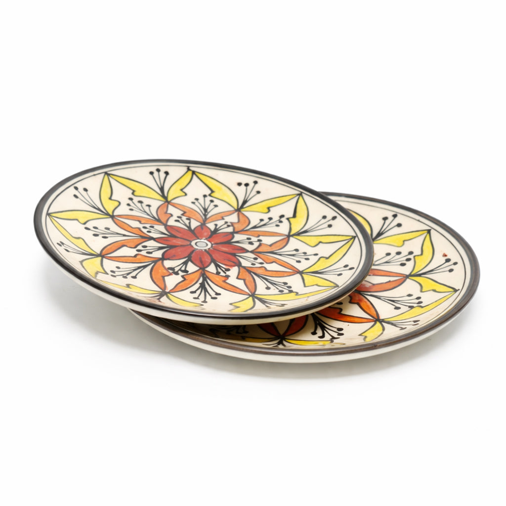 Quarter Serving Plate Set of 2 | Multicolour