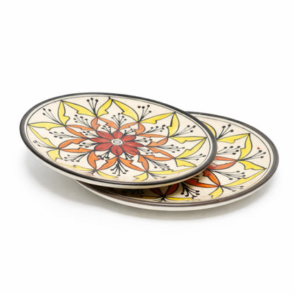Quarter Serving Plate Set of 2 | Multicolour