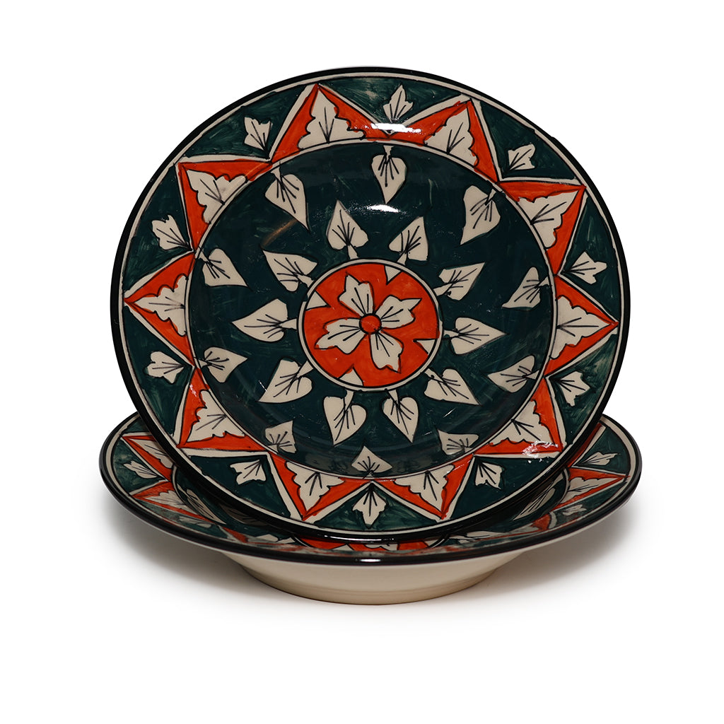 Pasta Plate Set of 2| Multicolour | 450 ml each