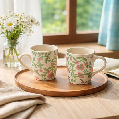 Coffee, Milk Mugs Set of 2 | Multicolor | 300 ml.