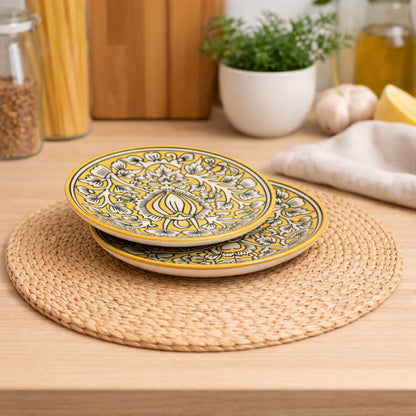 Quarter Serving Plate Set of 2 | Multicolour