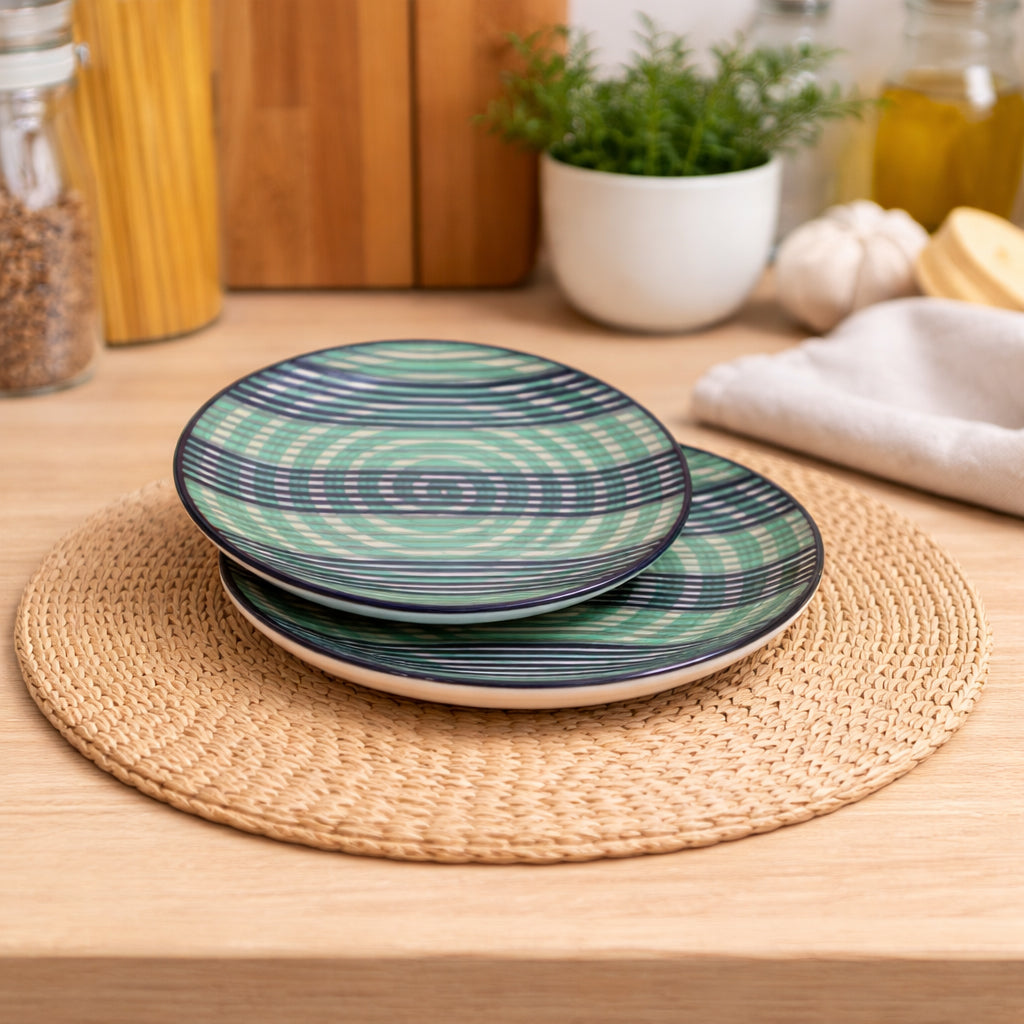 Quarter Serving Plate Set of 2 | Multicolour