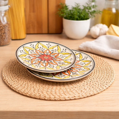 Quarter Serving Plate Set of 2 | Multicolour