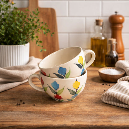 Soup Bowls Set of 2| Multicolour | 400 ml