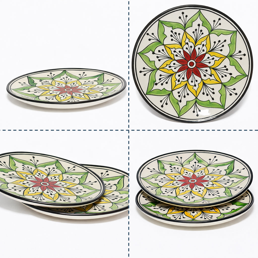Quarter Serving Plate Set of 2 | Multicolour