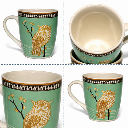 Milk Coffee Mugs Set of 2 | Multicolor | 300 ml