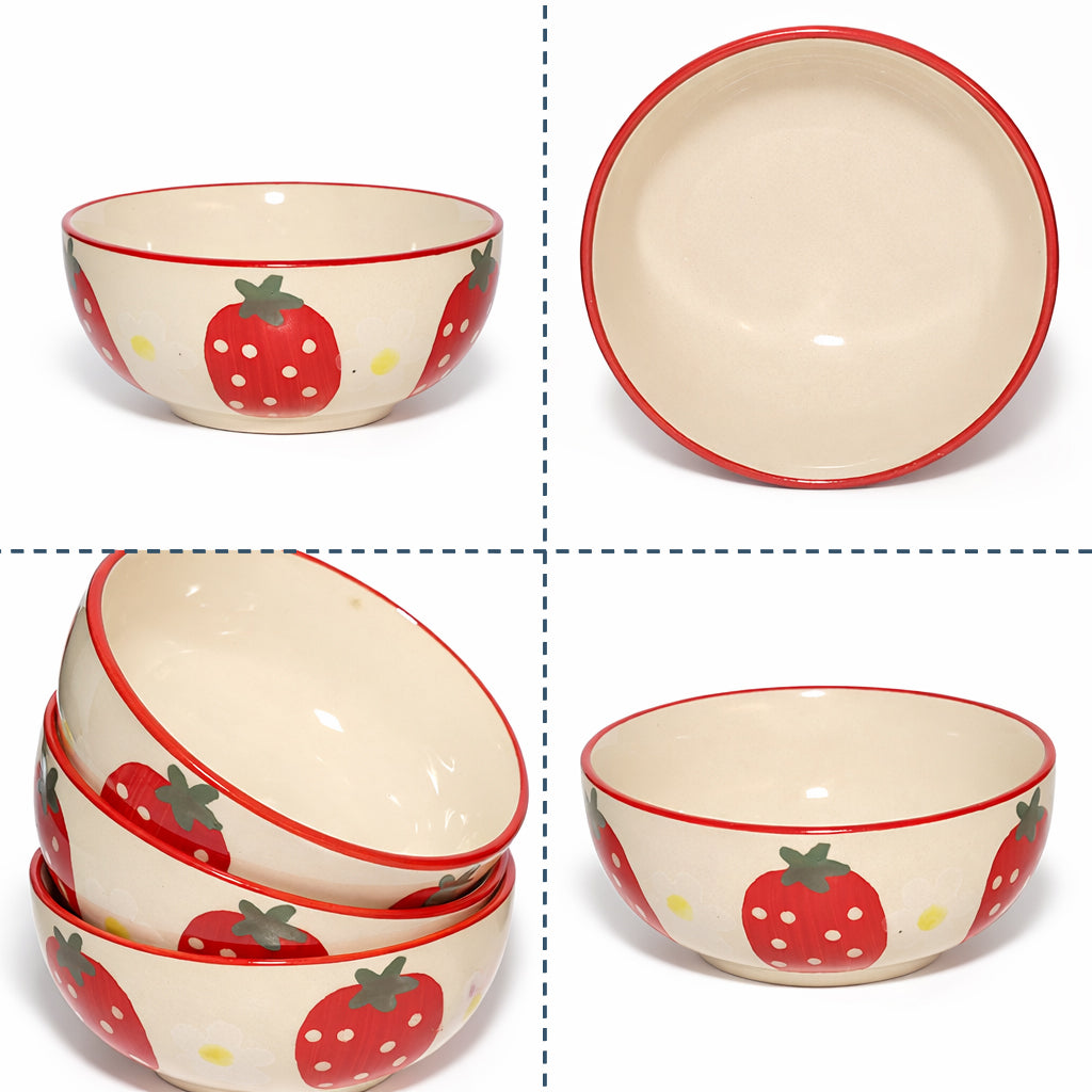 Dinner Bowls Set of 6 | Multicolor Print | 220 ml