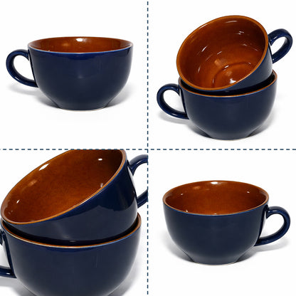 Soup Bowls with Handle Set of 2 |400 ml