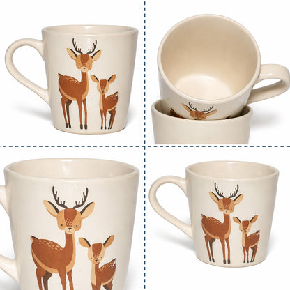 Coffee, Milk Mugs Set of 2 | Multicolor | 300 ml.