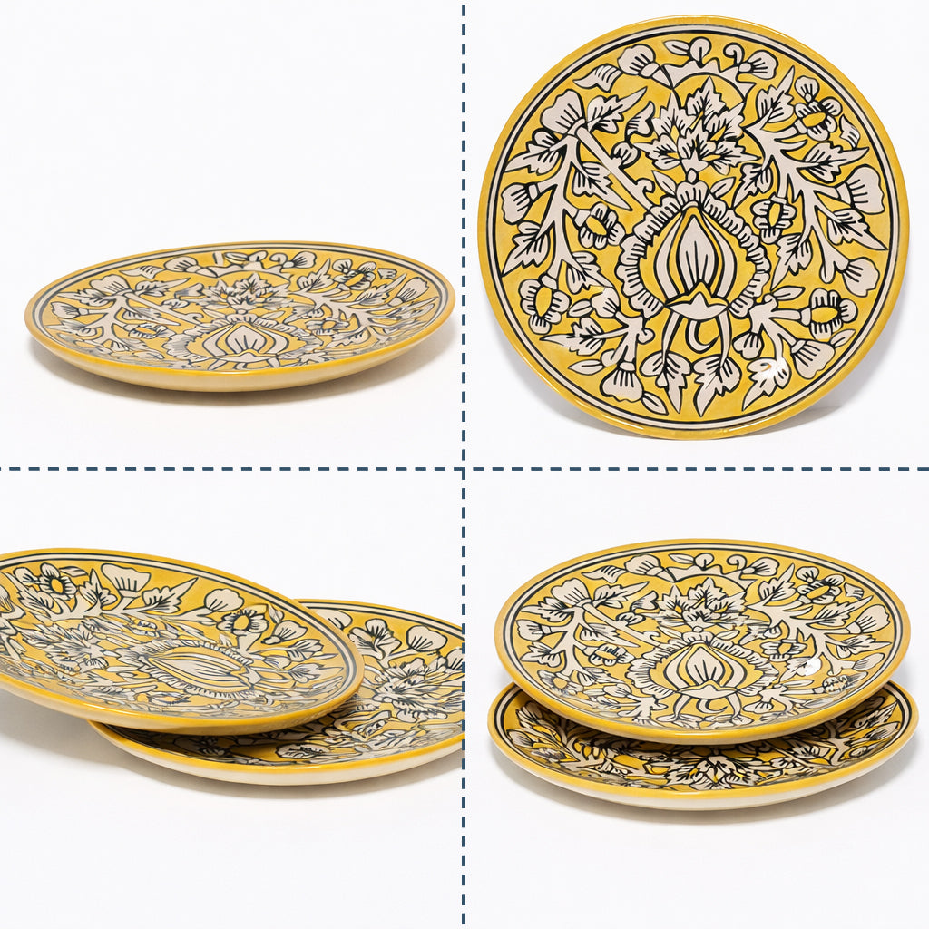 Quarter Serving Plate Set of 2 | Multicolour