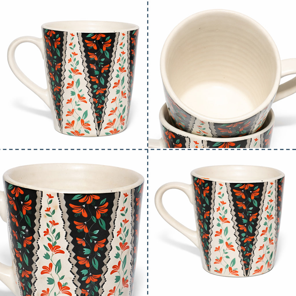 Coffee, Milk Mugs Set of 2 | Multicolor | 300 ml.