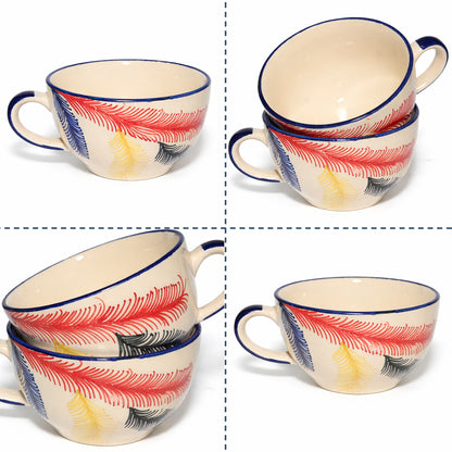Soup Bowls Set of 2| Multicolour | 400 ml