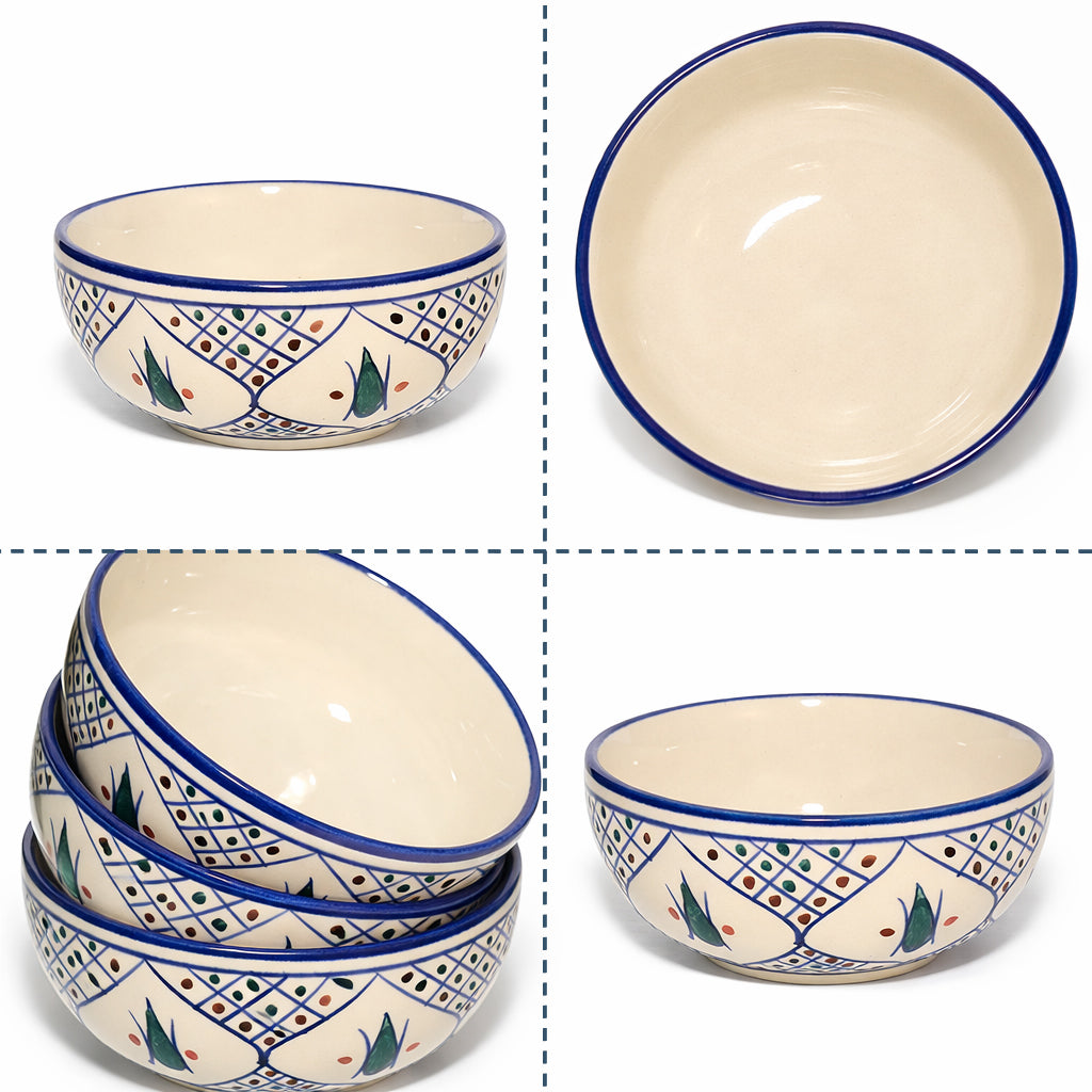 Dinner Bowls Set of 6 | Multicolor Print | 220 ml