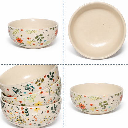 Dinner Bowls Set of 6 | Multicolor Print | 220 ml