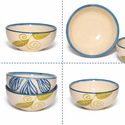 Dinner Bowls Set of 6 | Multicolor Print | 220 ml