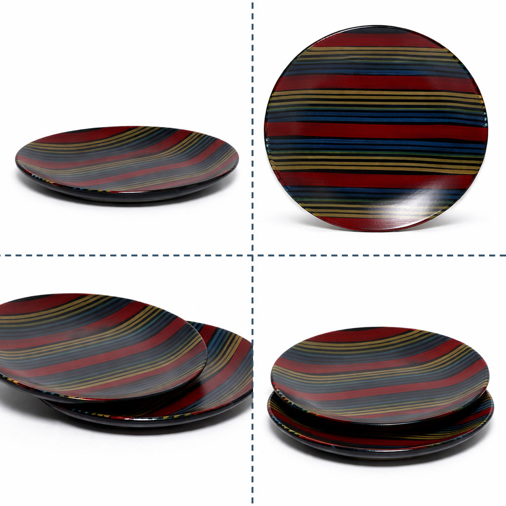Quarter Serving Plate Set of 2 | Multicolour