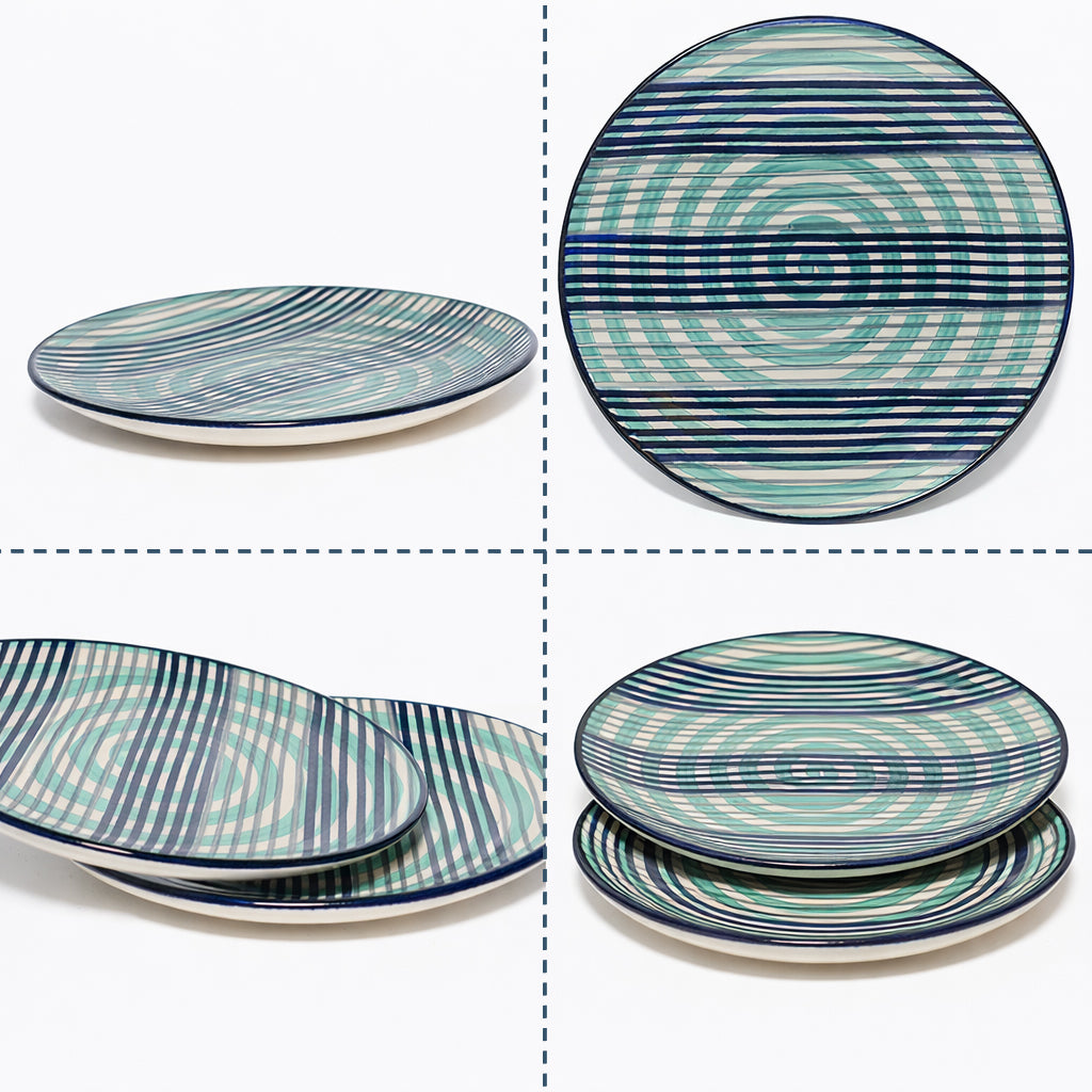 Quarter Serving Plate Set of 2 | Multicolour