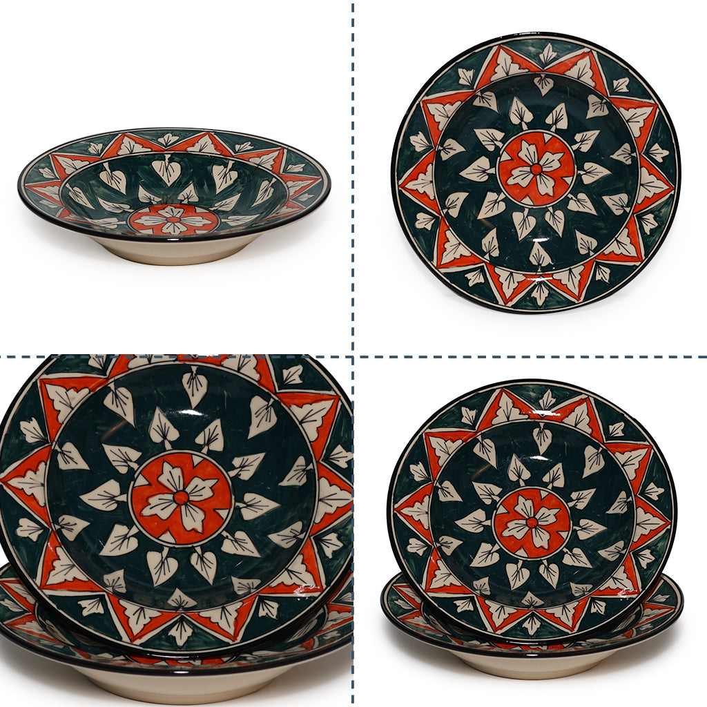 Pasta Plate Set of 2| Multicolour | 450 ml each
