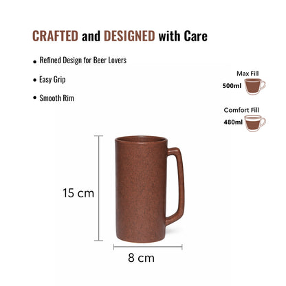 Beer Mugs Set of 2| 500 ml