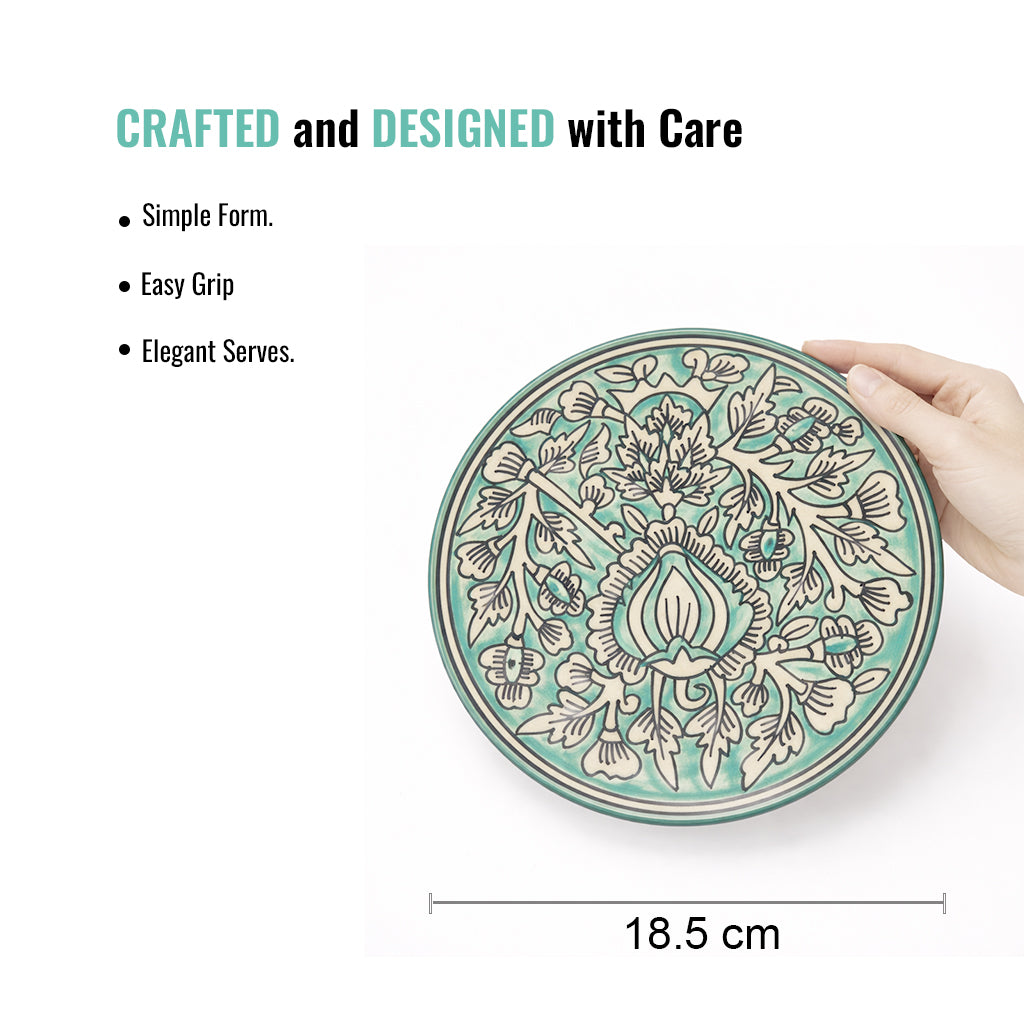 Quarter Serving Plate Set of 2 | Multicolour