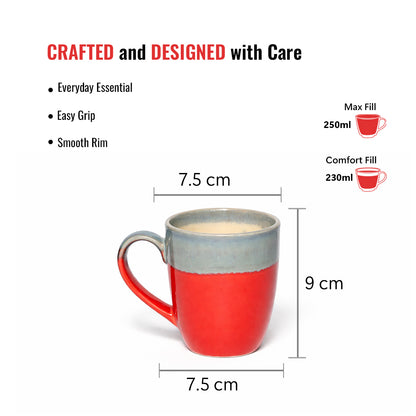 Coffee Mugs Set of 6 | 250 ml