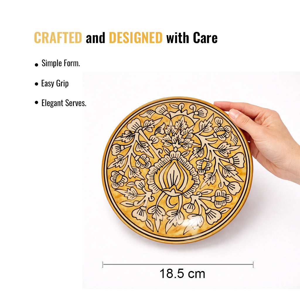 Quarter Serving Plate Set of 2 | Multicolour