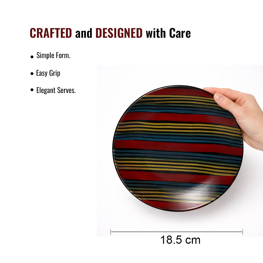 Quarter Serving Plate Set of 2 | Multicolour