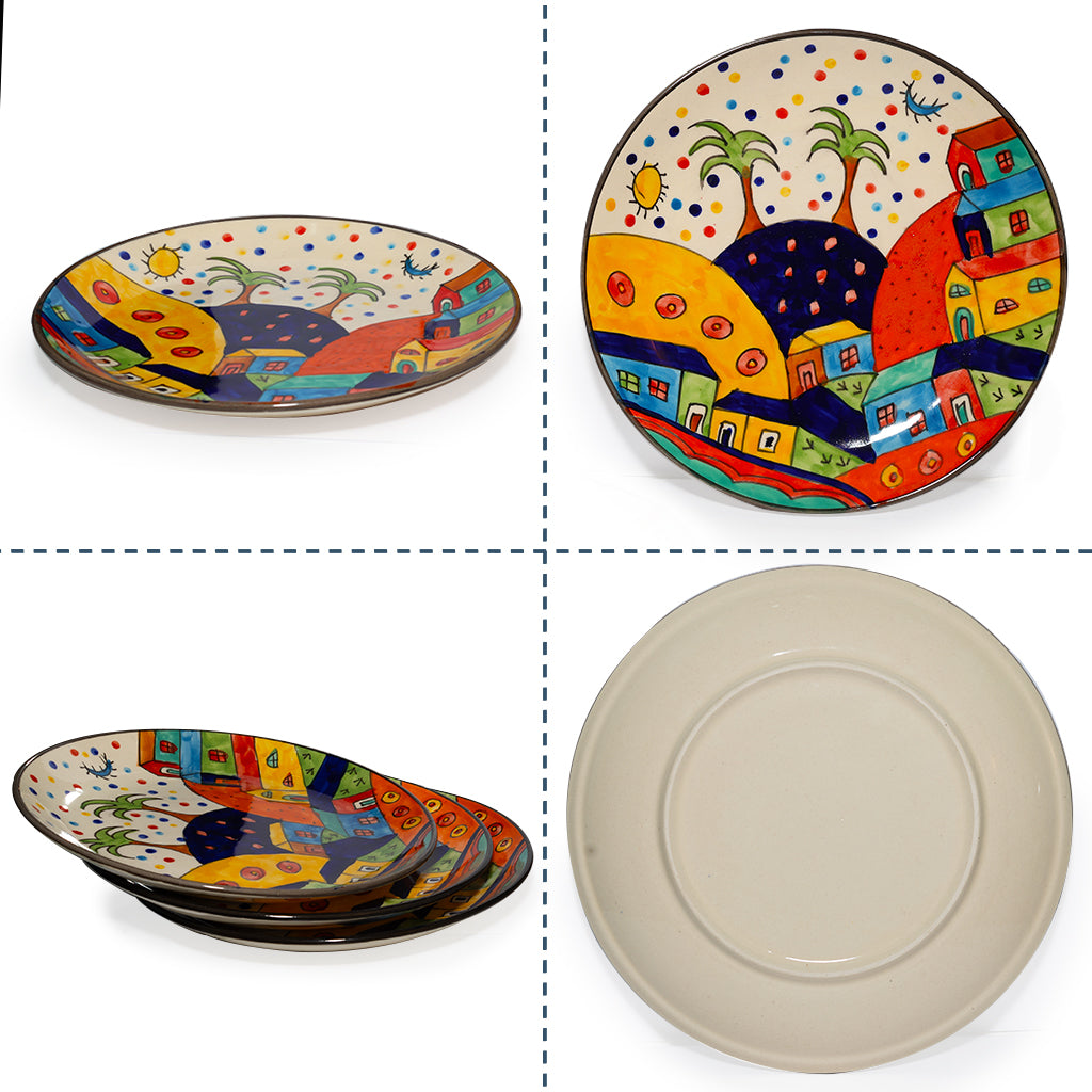 Dinner Serving Plate Set | Multicolour