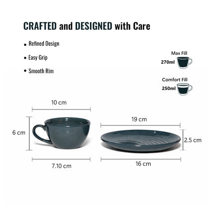 Coffee Mug with Cookie Saucer Set | 270 ml.