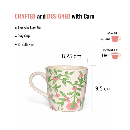 Coffee, Milk Mugs Set of 2 | Multicolor | 300 ml.