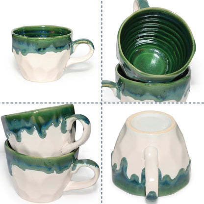 Coffee Mugs Set of 6 | flow - Glaze| 220 ml