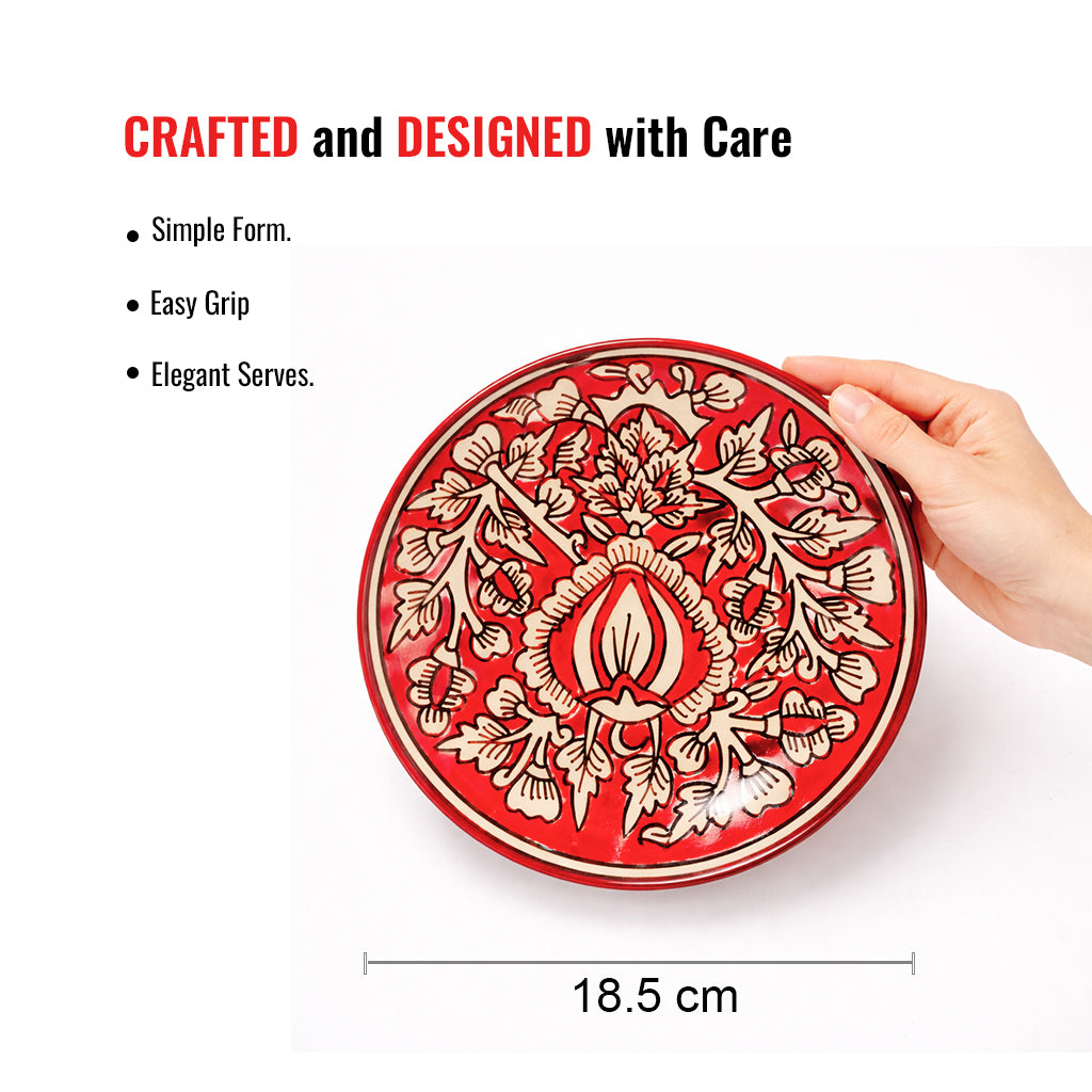 Quarter Serving Plate Set of 2 | Multicolour