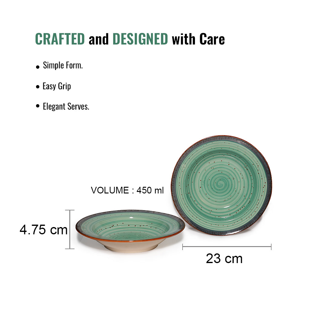 Pasta Plate Set of 2| Multicolour | 450 ml each